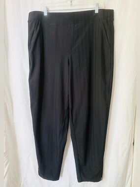 comfort business casual office pants Athleta Black Side Stripe